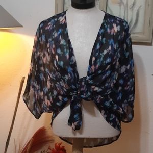 DECREE Womens Sheer Top Blouse shirt